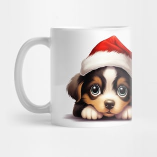 Christmas Peeking Baby Dog Mug